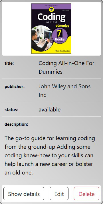project-screenshot of Big Library Project